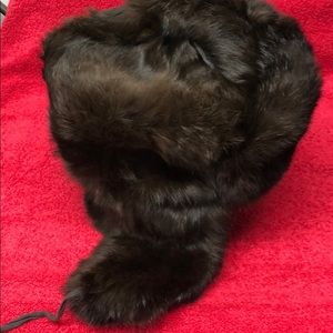 Women’s or unisex trappers hat Beaver Fur Ex. Cond